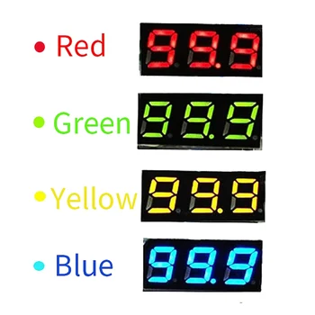 Mini DC Voltmeter Prikazovalnik 3-Žice DC 0-100V Tester Napetosti 10PCS 0.28 Palčni LED Panel 4 Barve v Kombinaciji - Slike 2  