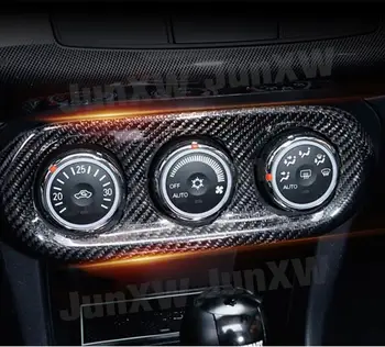 Ogljikovih Vlaken klima Prilagoditev Gumb Plošča Trim okvir Nalepke Za Mitsubishi Lancer Evolution EVO 10X 2008-2012 - Slike 2  