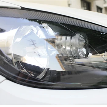 Novo Eyeline Nalepke Ogljikovih Vlaken Nalepka je Primerna Za Volkswagen VW GOLF 6 GTI R20 Oblikovanje Svetlobe Obrvi Eye Skladu Avto-styling - Slike 2  