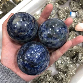 Naravni Sodalite Področju Quartz Crystal Gemstone Power Ball mineralov reiki Zdravljenje za dom decoratio - Slike 2  