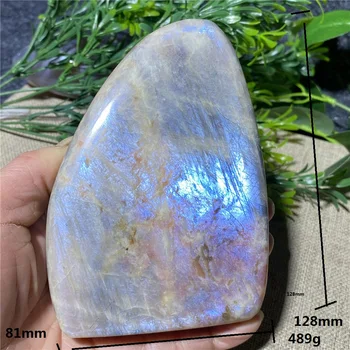 Naravni Kamen Kristalno Moonstone Zdravljenje Rezina Draguljev Mineralov Wichcraft Wicca Reiki, Duhovni Dnevna Soba Dekoracijo Doma - Slike 2  