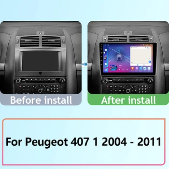 Avto Android Za Peugeot 407 1 2004 - 2011 Auto Radio Stereo Glavo Enota Multimedijski Predvajalnik, GPS Navigacija NE 2din DVD Carplay WIFI - Slike 2  