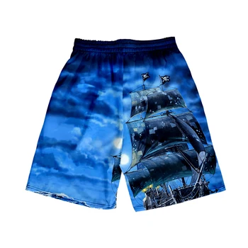 Plaža Hlače za Moške in ženske oblačila 3D digitalni tisk priložnostne hlače Modni trend par Hlače 17 - Slike 2  