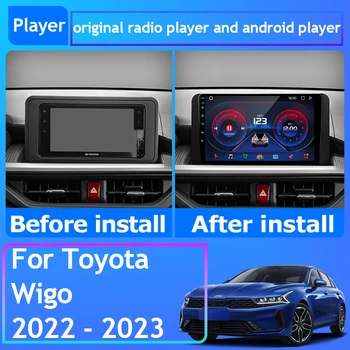 Avto Radio Android 13 Za Toyota Wigo 2022 - 2023 Navigacija GPS Stereo Multimedijski Predvajalnik, Zaslon Android Auto 5G Wifi Ne 2din DVD - Slike 2  